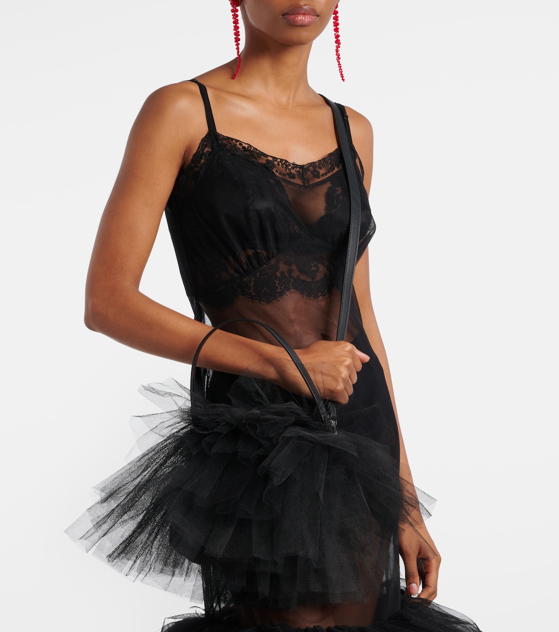 Schultertasche Frilly Tutu Mini aus Canvas | Simone Rocha