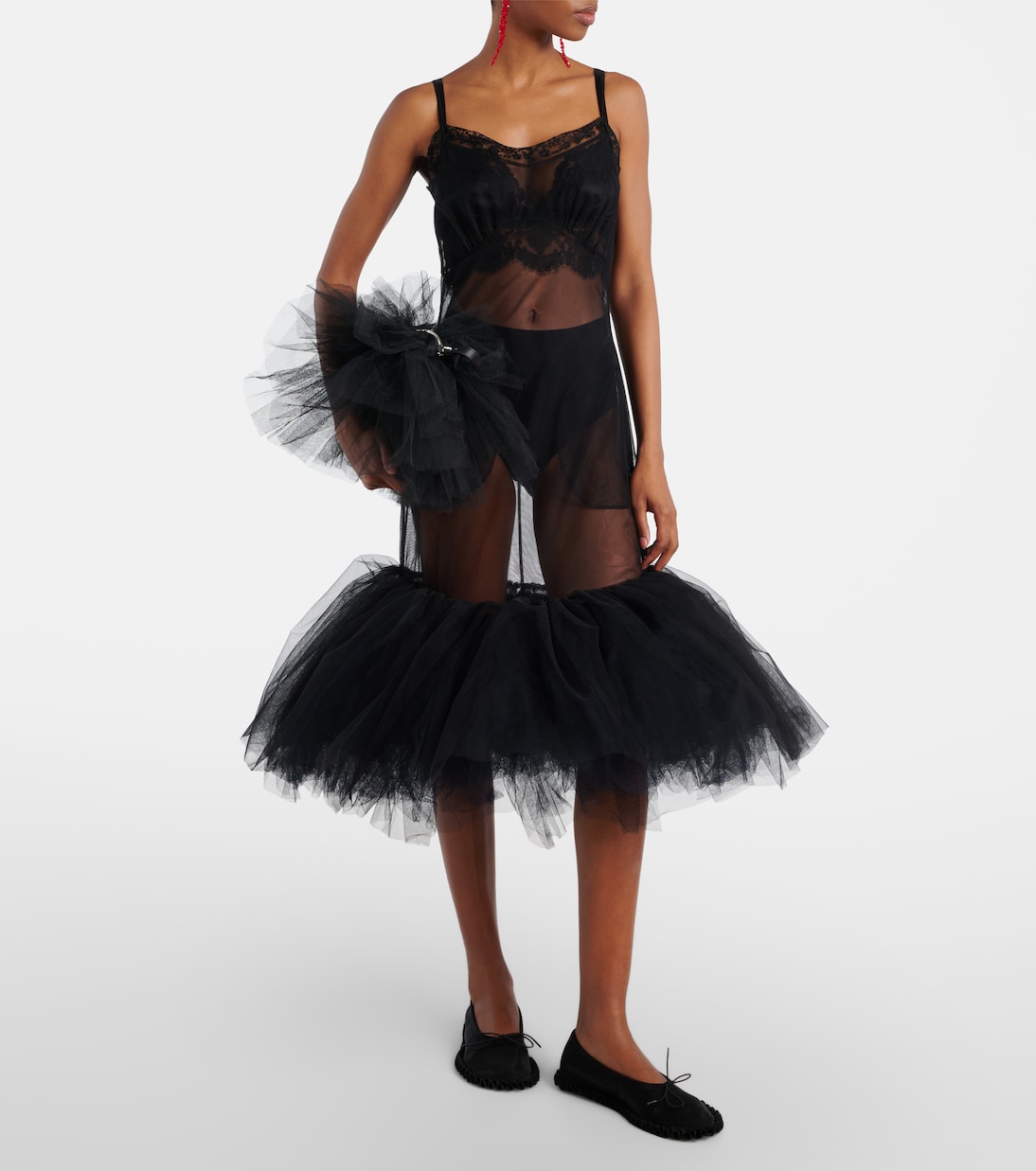 Schultertasche Frilly Tutu Mini aus Canvas | Simone Rocha