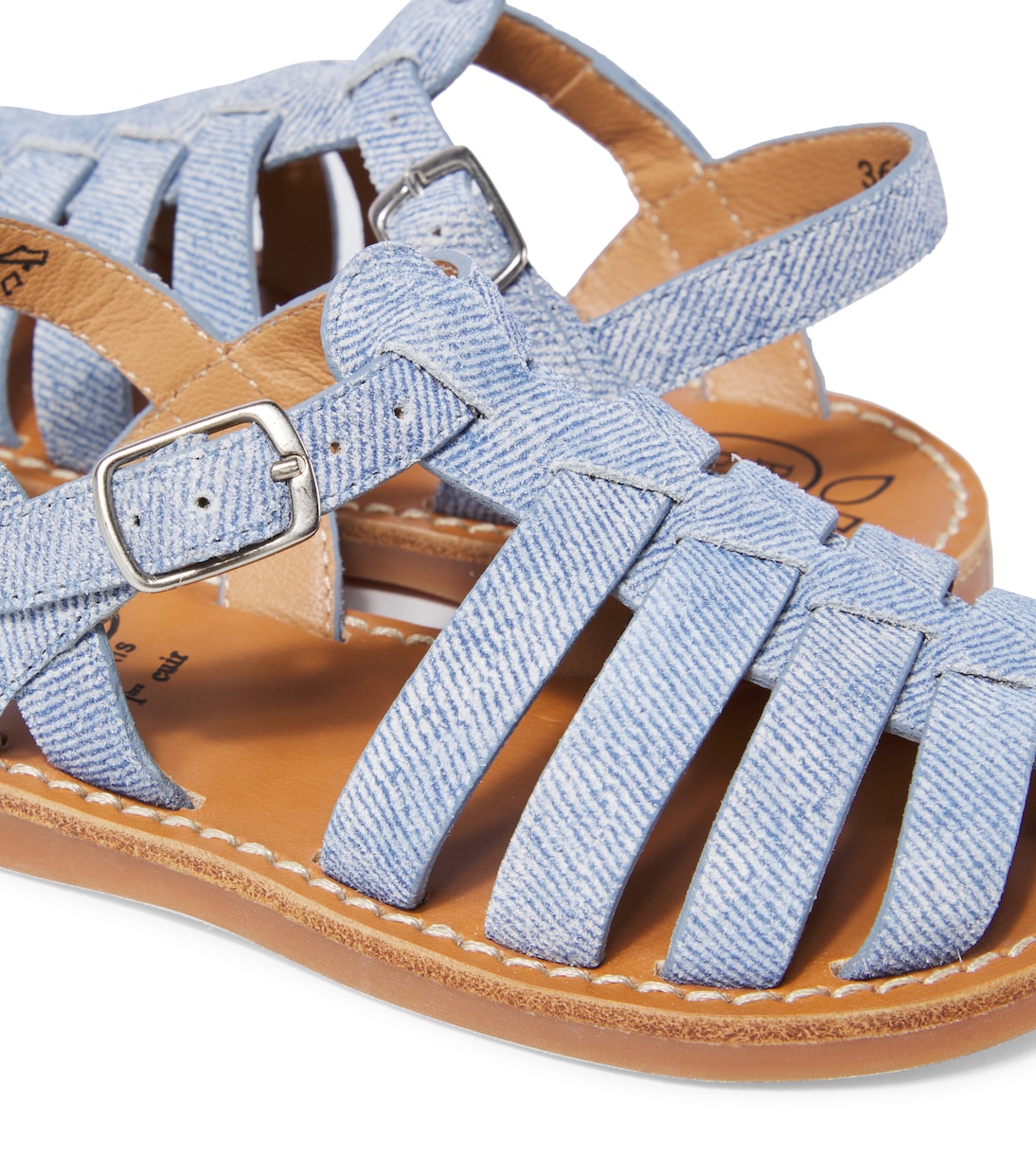 Sandales Plage-Stitch Dad en cuir | Pom d'Api