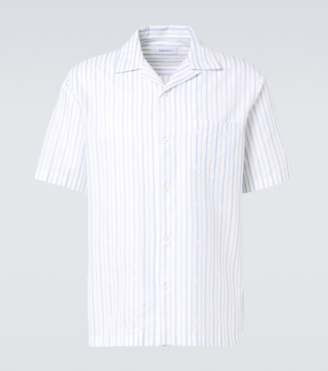 Camicia da bowling in cotone a righe | McQueen