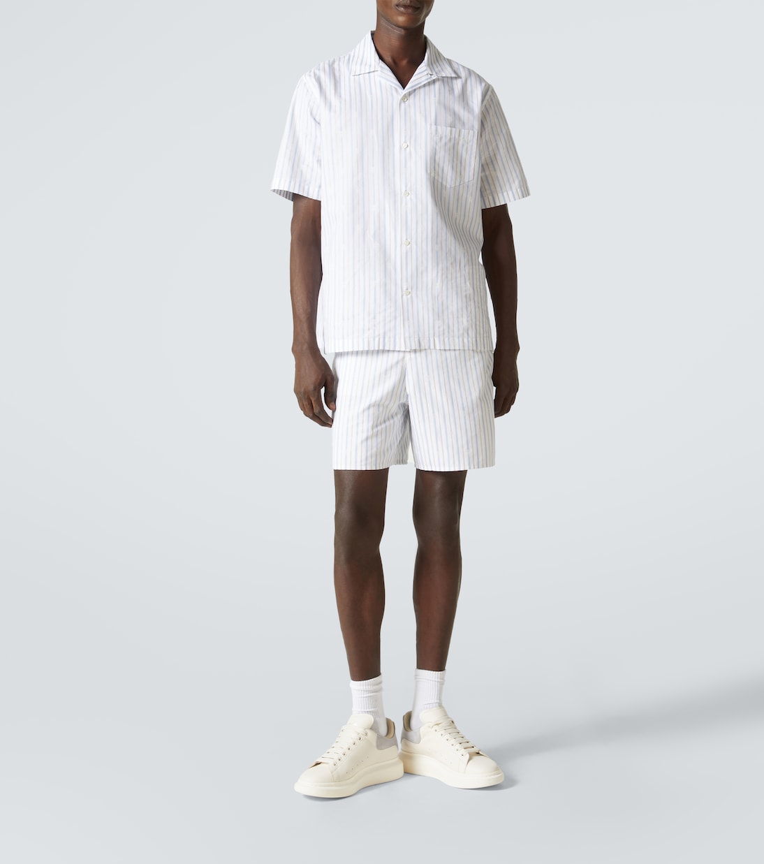 Camicia da bowling in cotone a righe | McQueen