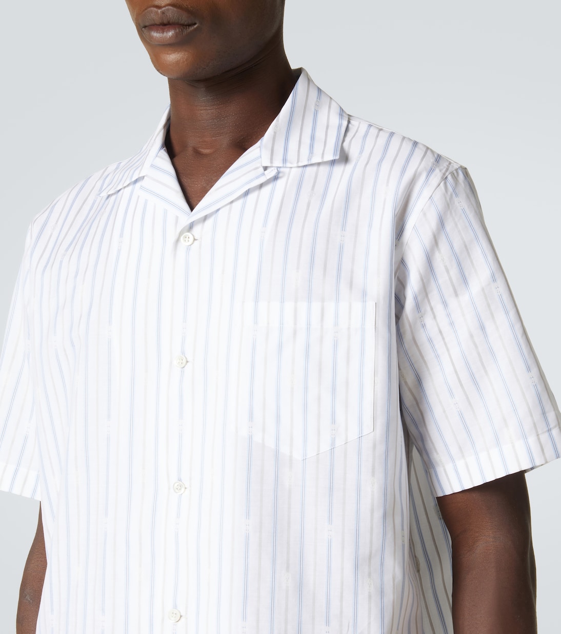 Camicia da bowling in cotone a righe | McQueen