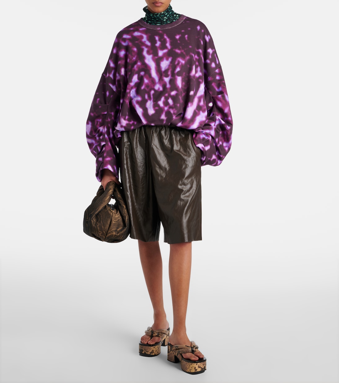 Bermuda-Shorts aus Satin | Dries Van Noten