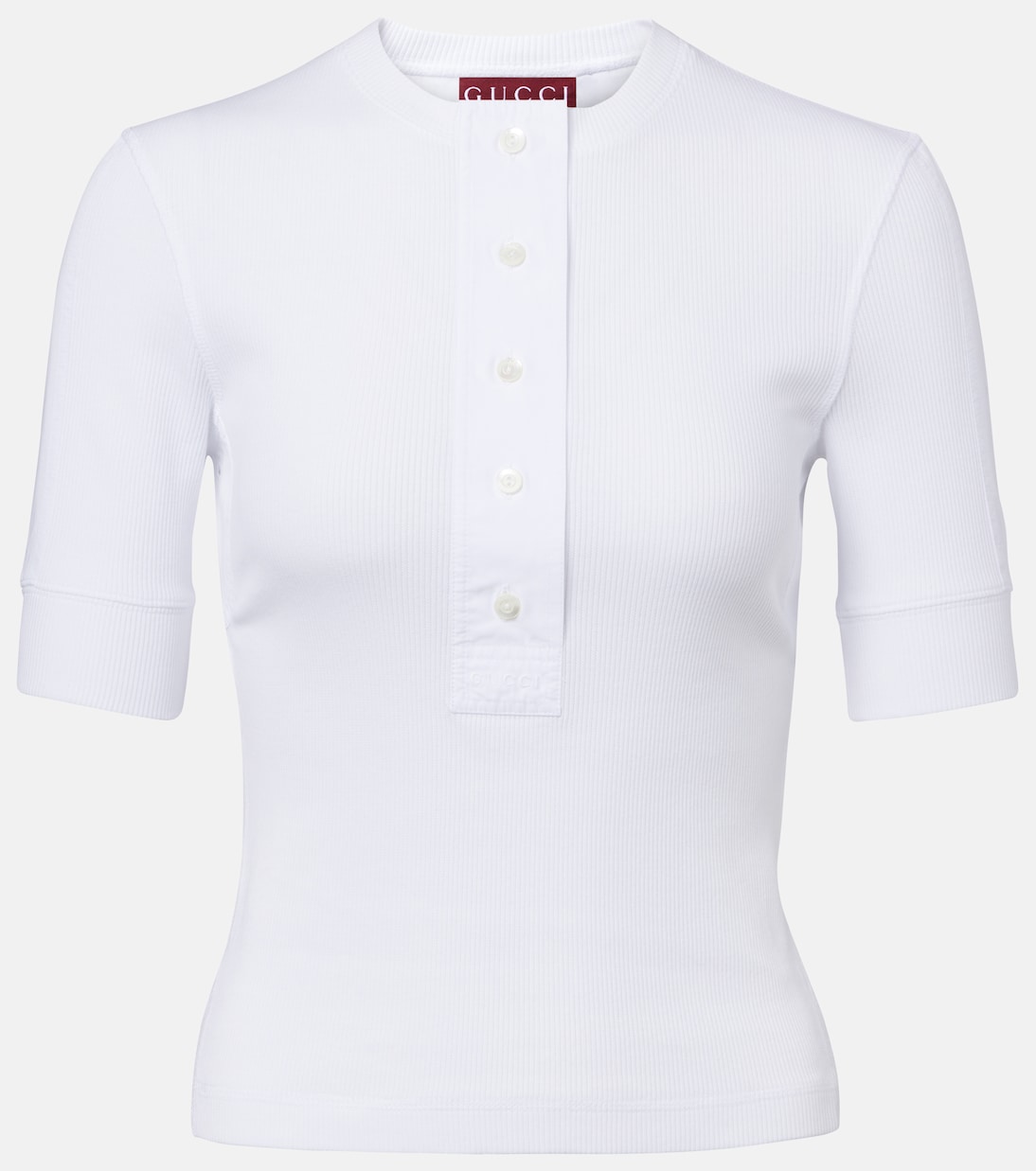 Camiseta acanalada de algodón | Gucci