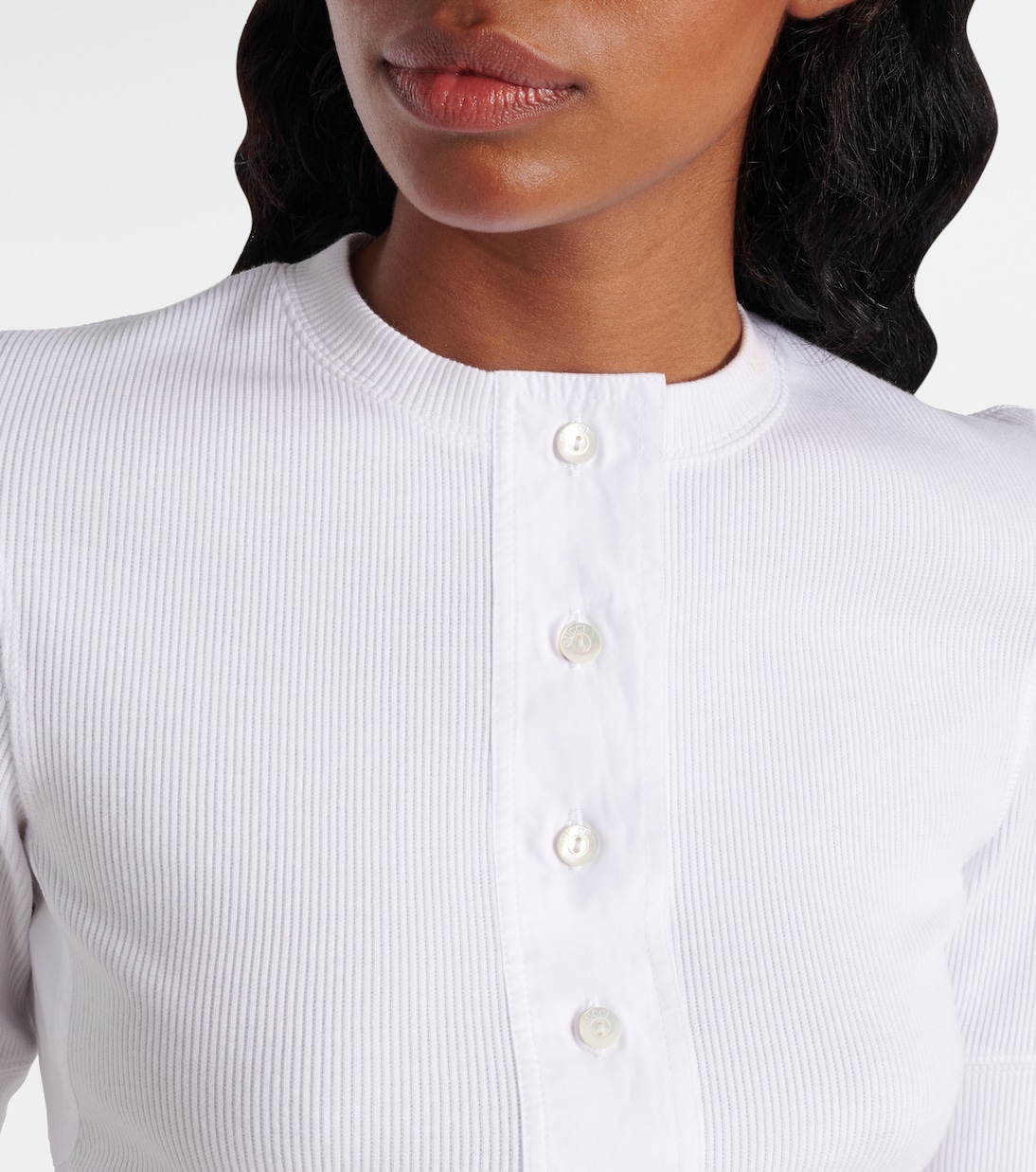 Camiseta acanalada de algodón | Gucci