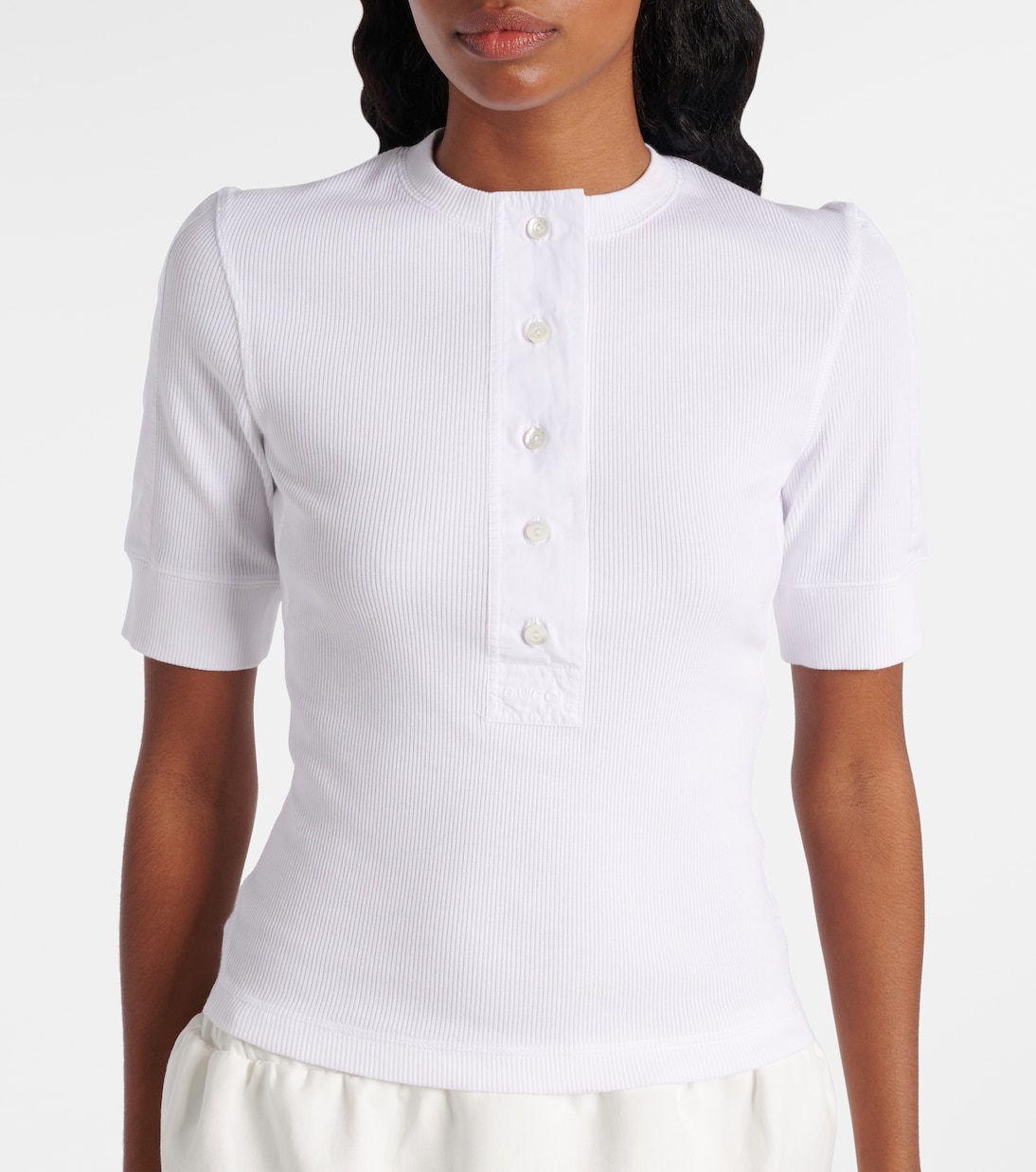 Camiseta acanalada de algodón | Gucci
