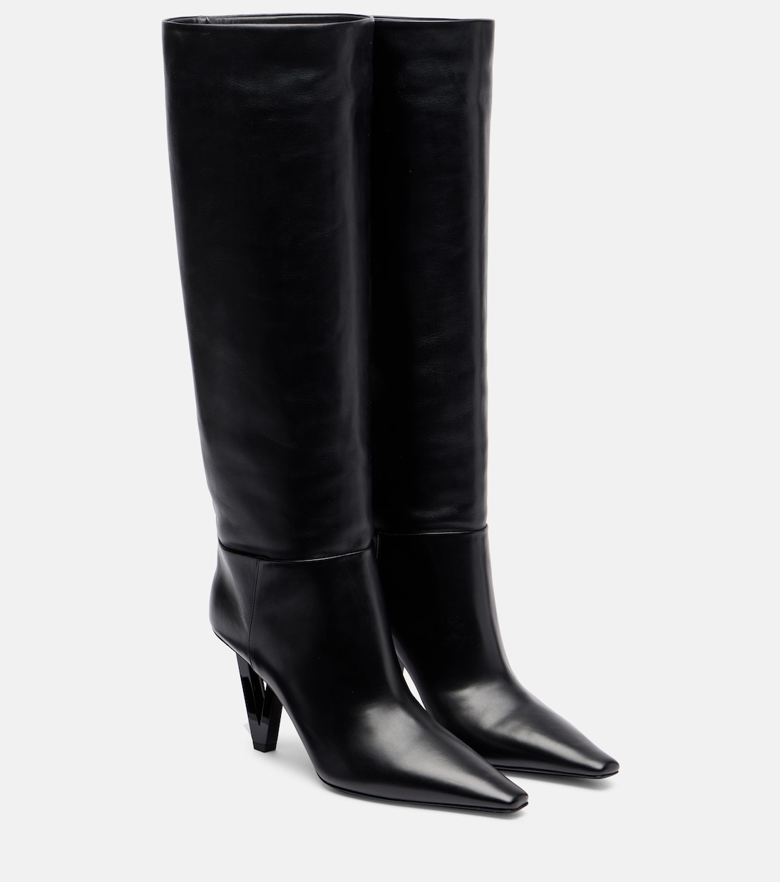 85 leather knee-high boots | Versace