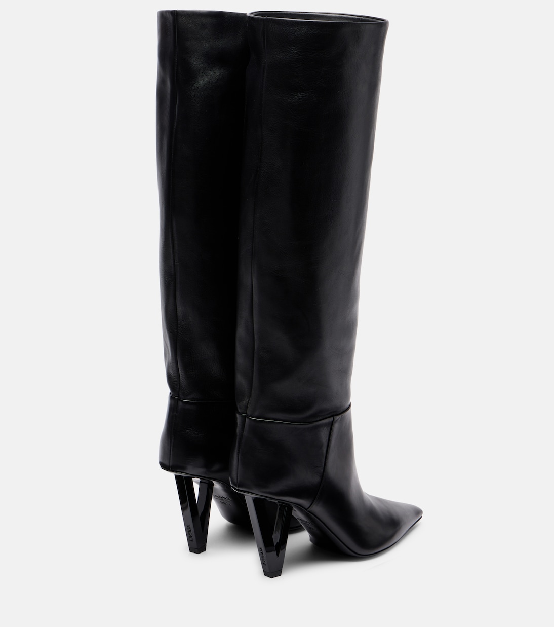 85 leather knee-high boots | Versace