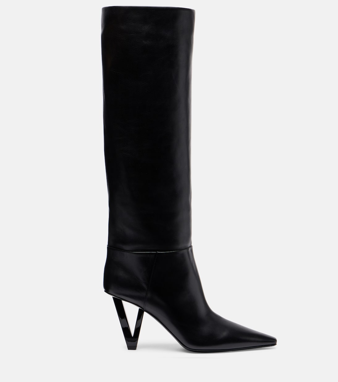 85 leather knee-high boots | Versace