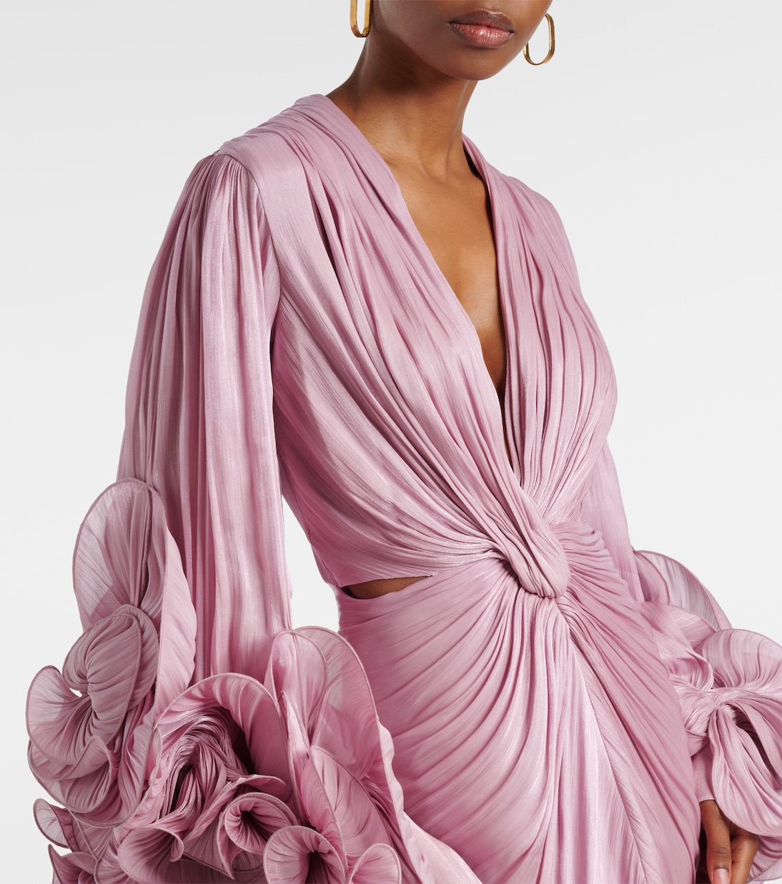 Ruffled gathered gown | Costarellos