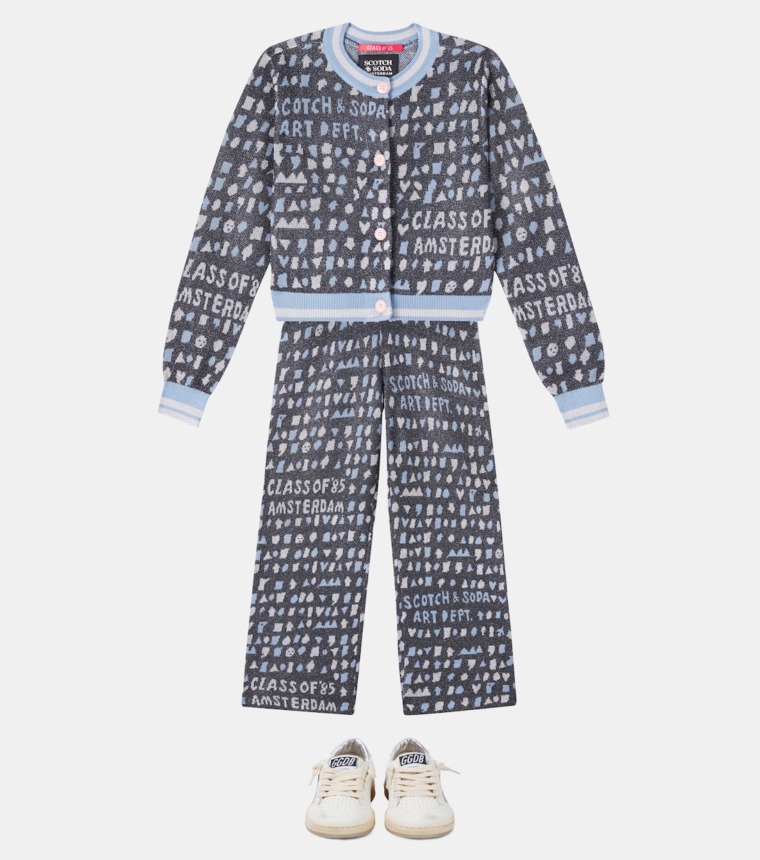 Cropped jacquard cardigan | Scotch & Soda Kids