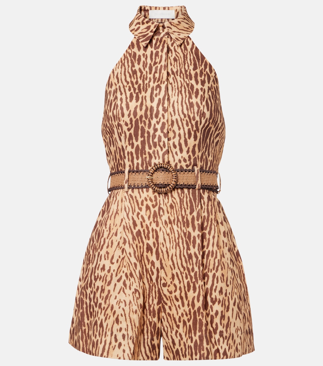 Printed linen jumpsuit | Zimmermann