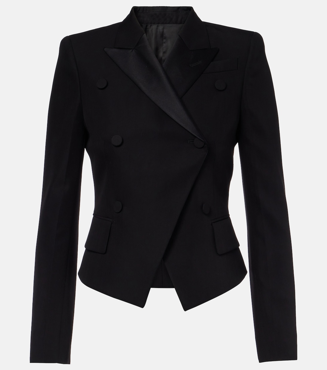 Double-breasted wool-blend blazer  | McQueen