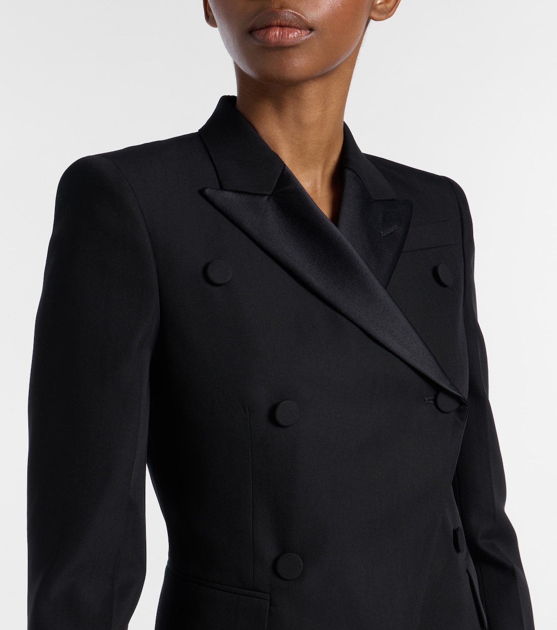Double-breasted wool-blend blazer  | McQueen