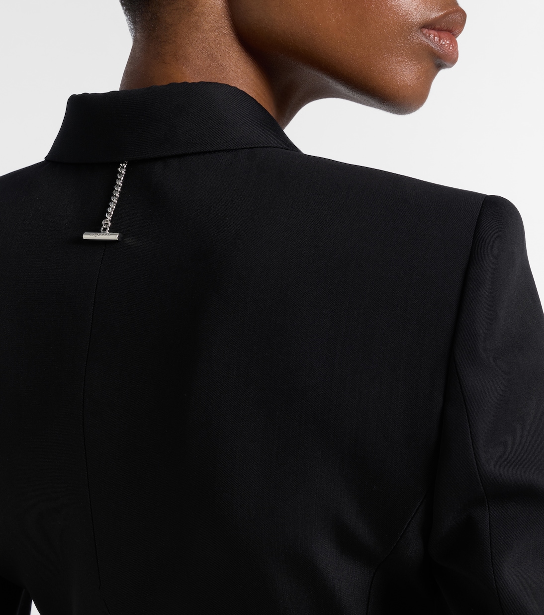 Double-breasted wool-blend blazer  | McQueen