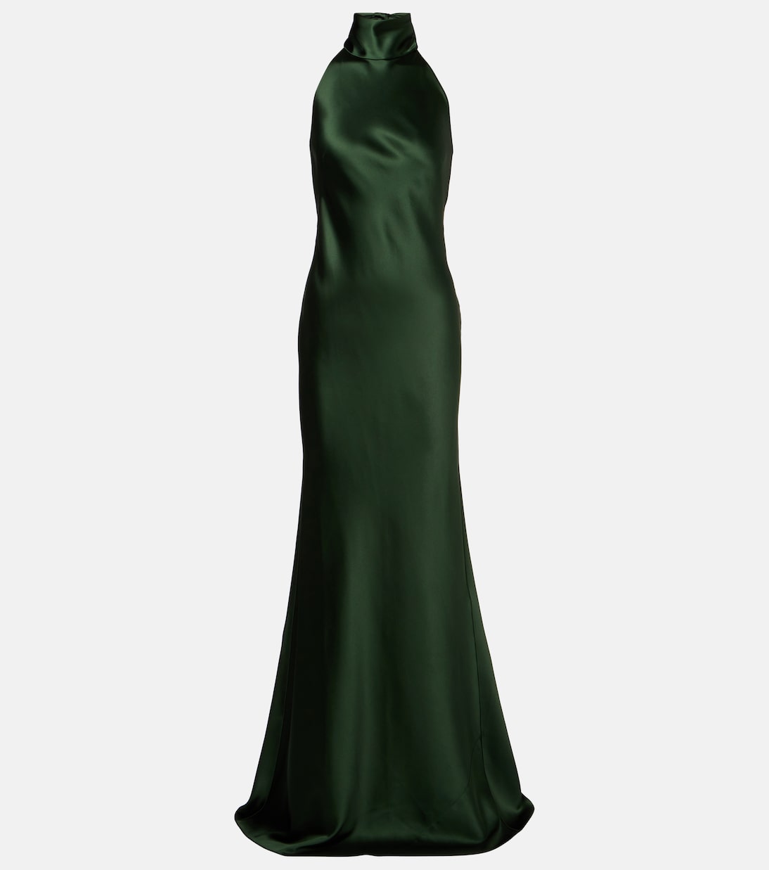 Chilton halterneck open-back satin gown | Ralph Lauren Collection