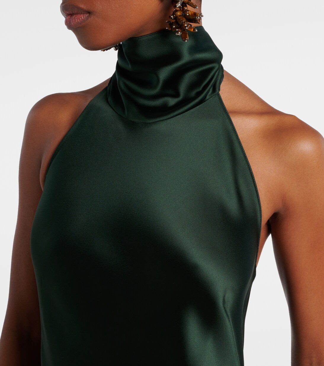 Chilton halterneck open-back satin gown | Ralph Lauren Collection