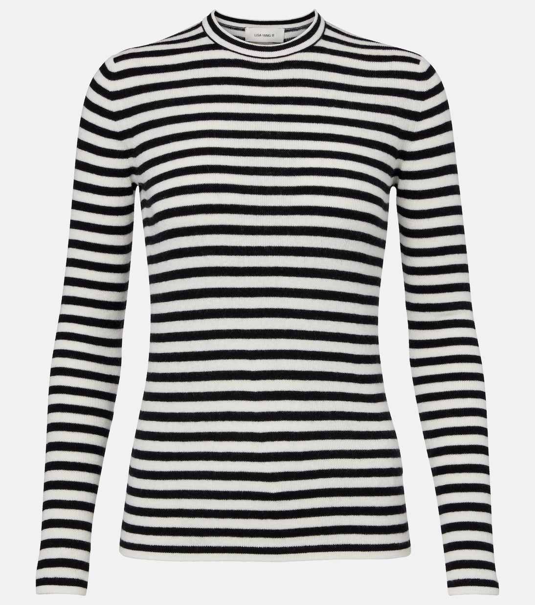 Vivian striped cotton and cashmere top | Lisa Yang