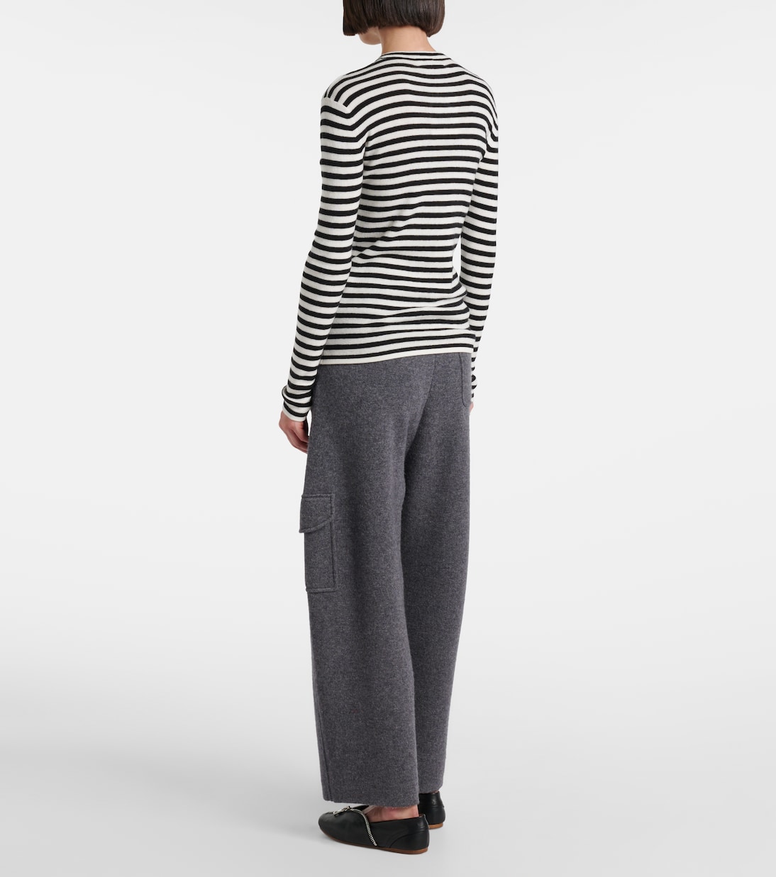 Vivian striped cotton and cashmere top | Lisa Yang