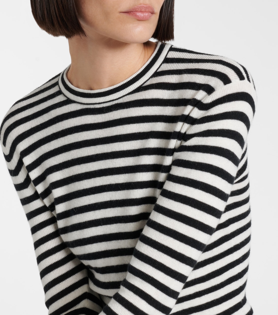 Vivian striped cotton and cashmere top | Lisa Yang