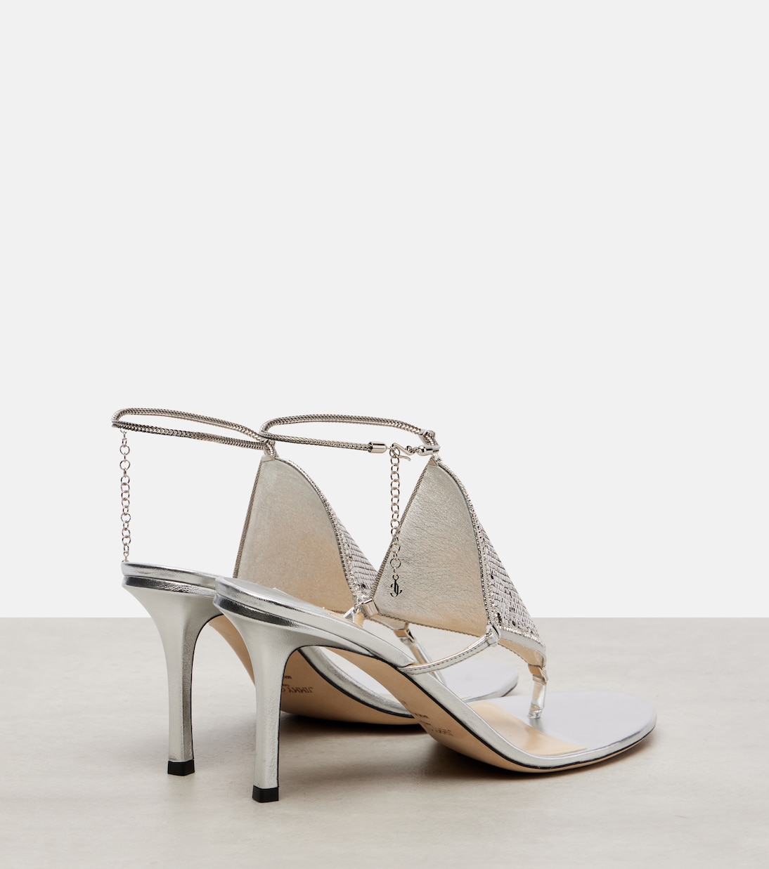 Sandales The Thong 85 en cuir métallisé | Jimmy Choo