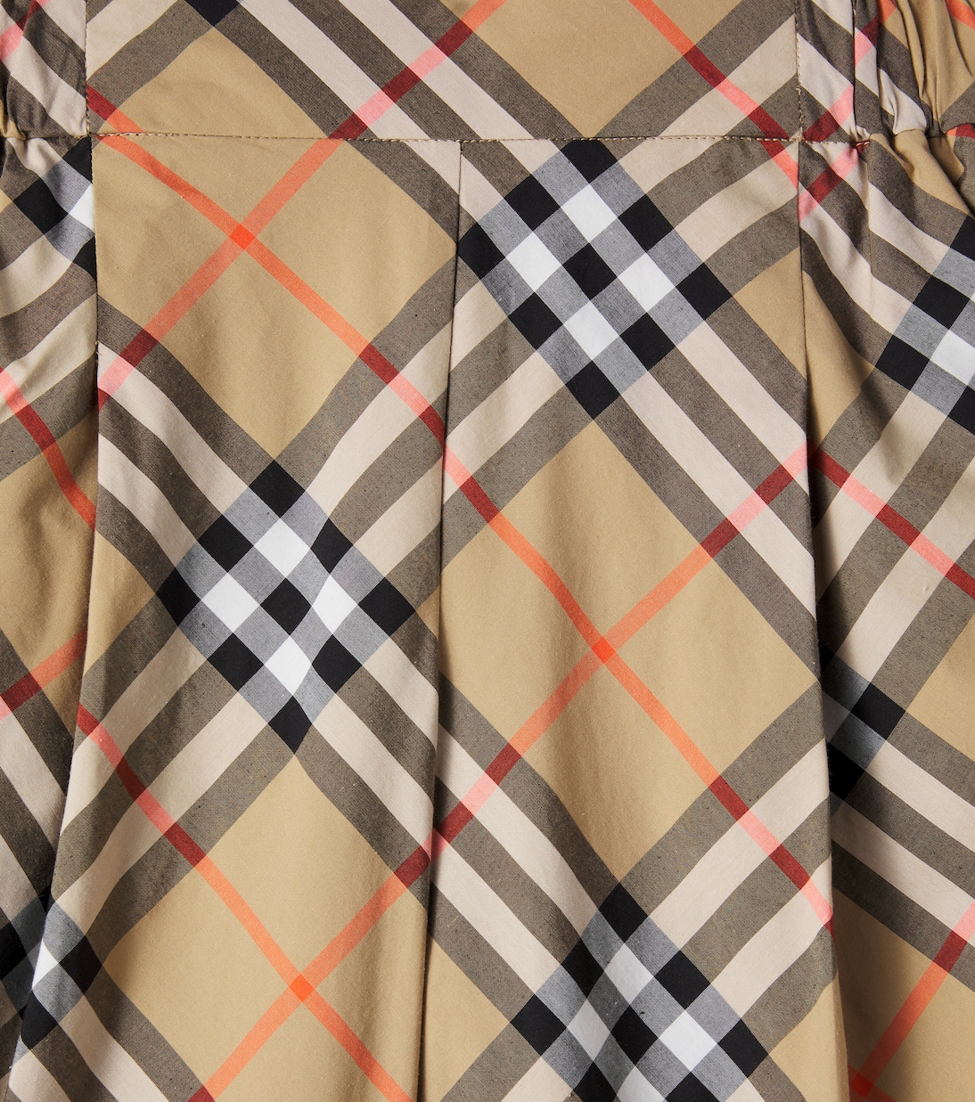 Pantaloni in cotone Burberry Check a gamba larga | Burberry Kids