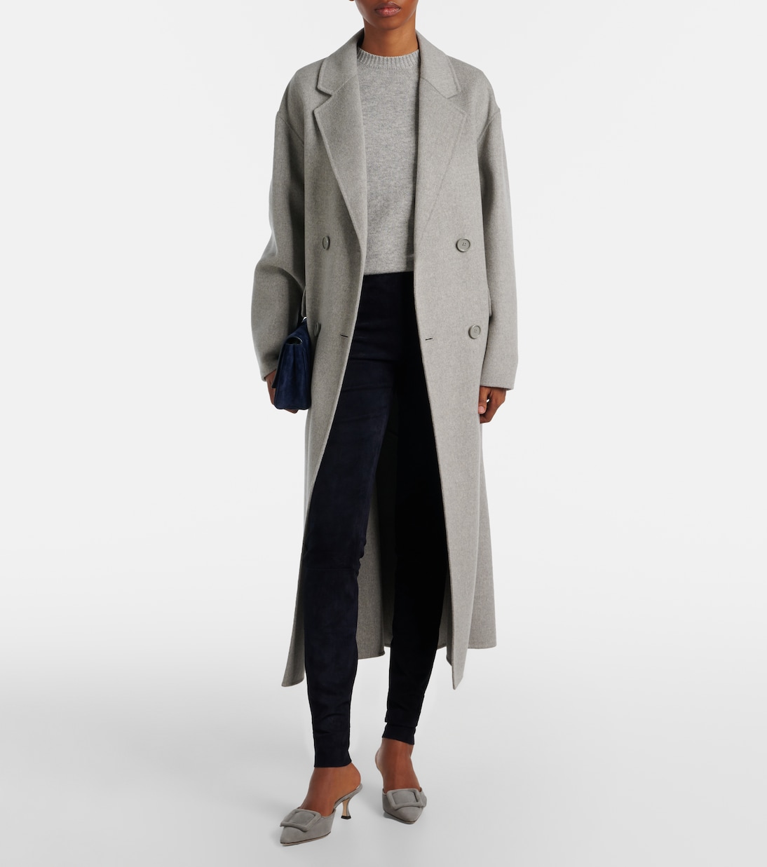 Carolyn mid-rise suede leggings | Stouls