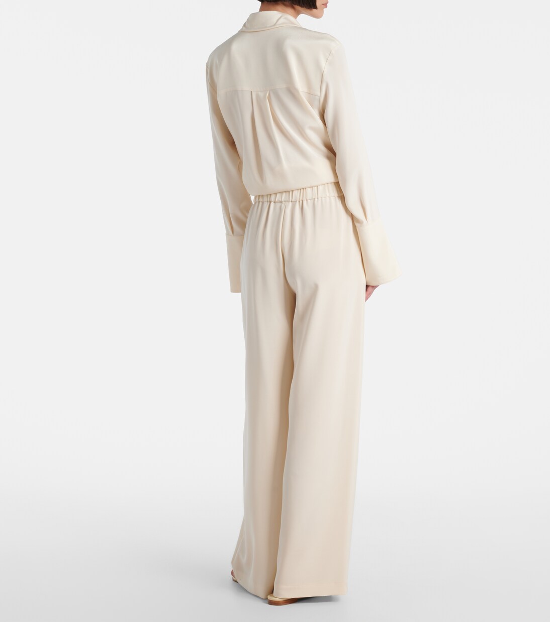 Pantaloni Bonn a gamba larga in misto seta | Max Mara