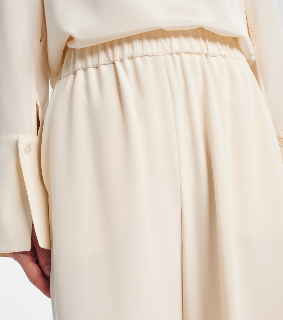 Pantaloni Bonn a gamba larga in misto seta | Max Mara