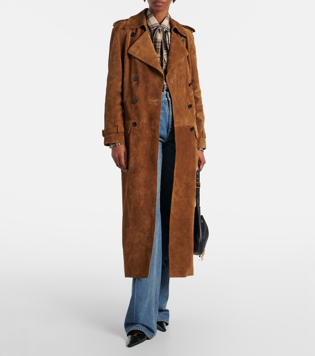 绒面革风衣 | Saint Laurent