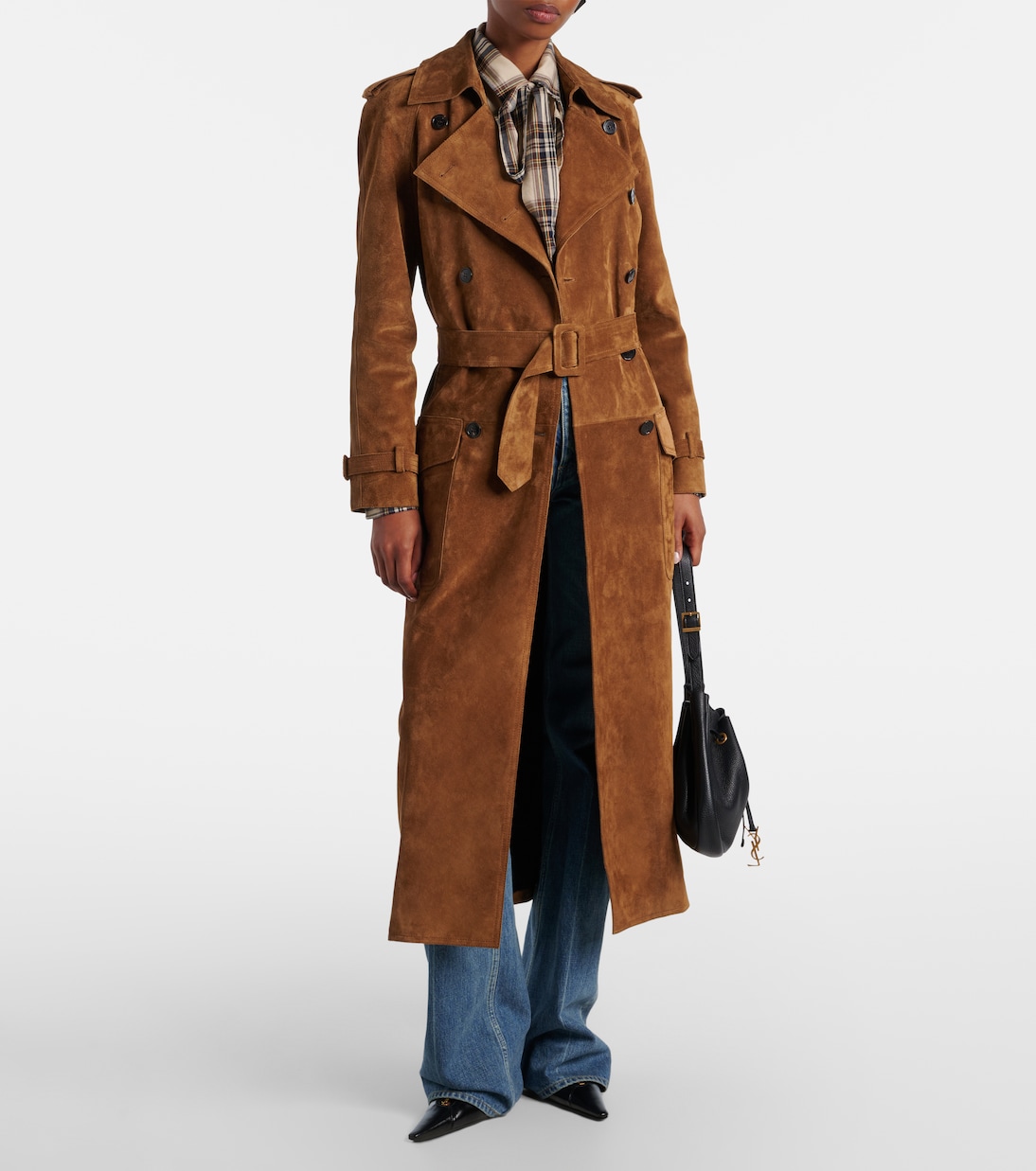 绒面革风衣 | Saint Laurent