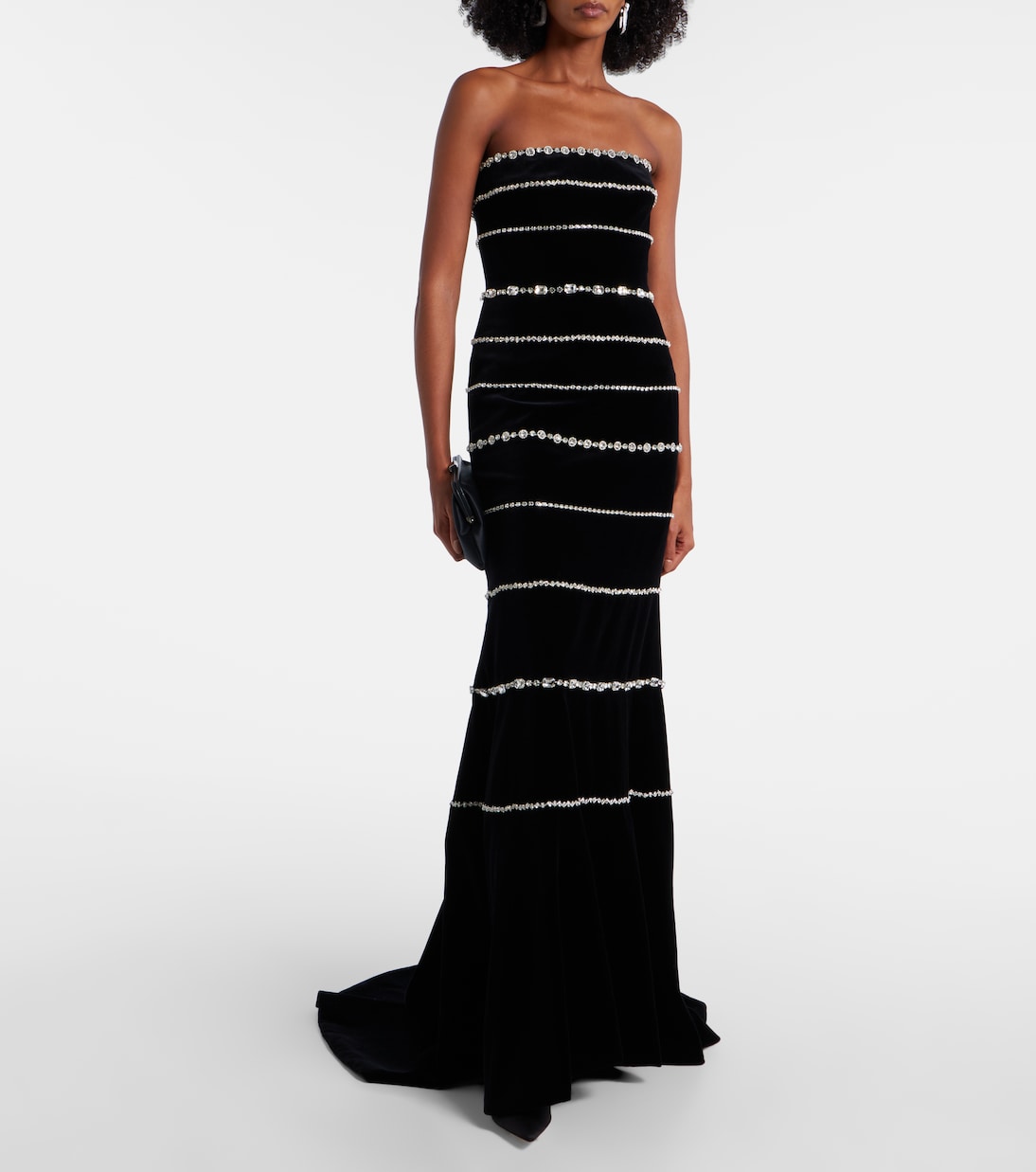 Bustier-Robe Shaula aus Baumwollsamt | Costarellos