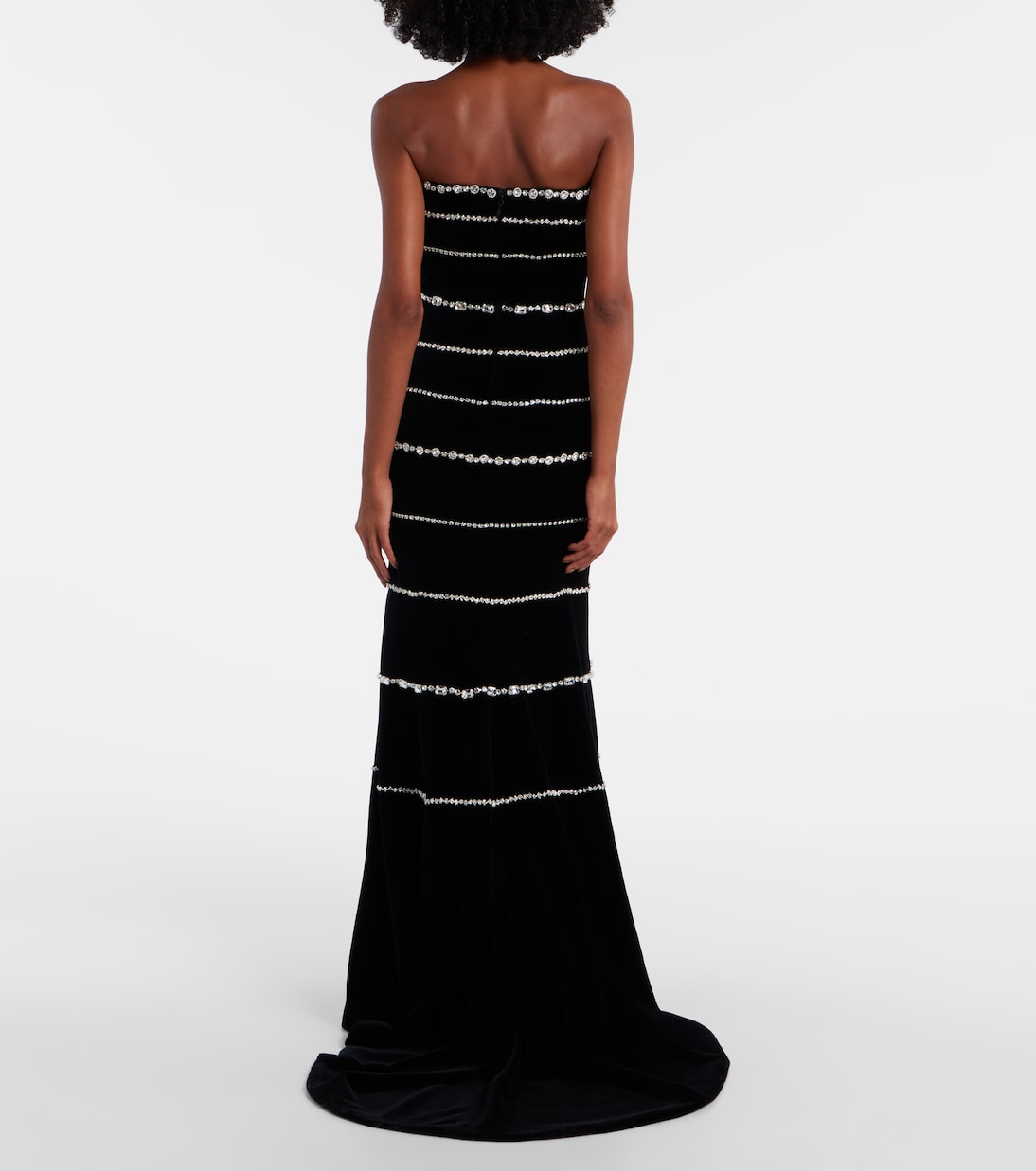 Bustier-Robe Shaula aus Baumwollsamt | Costarellos