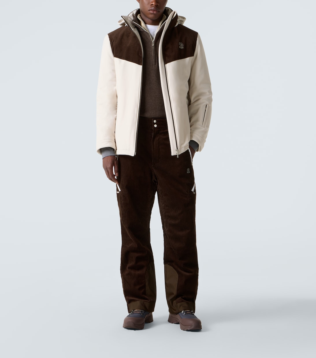 Cashmere and cotton-blend half-zip sweatshirt | Brunello Cucinelli