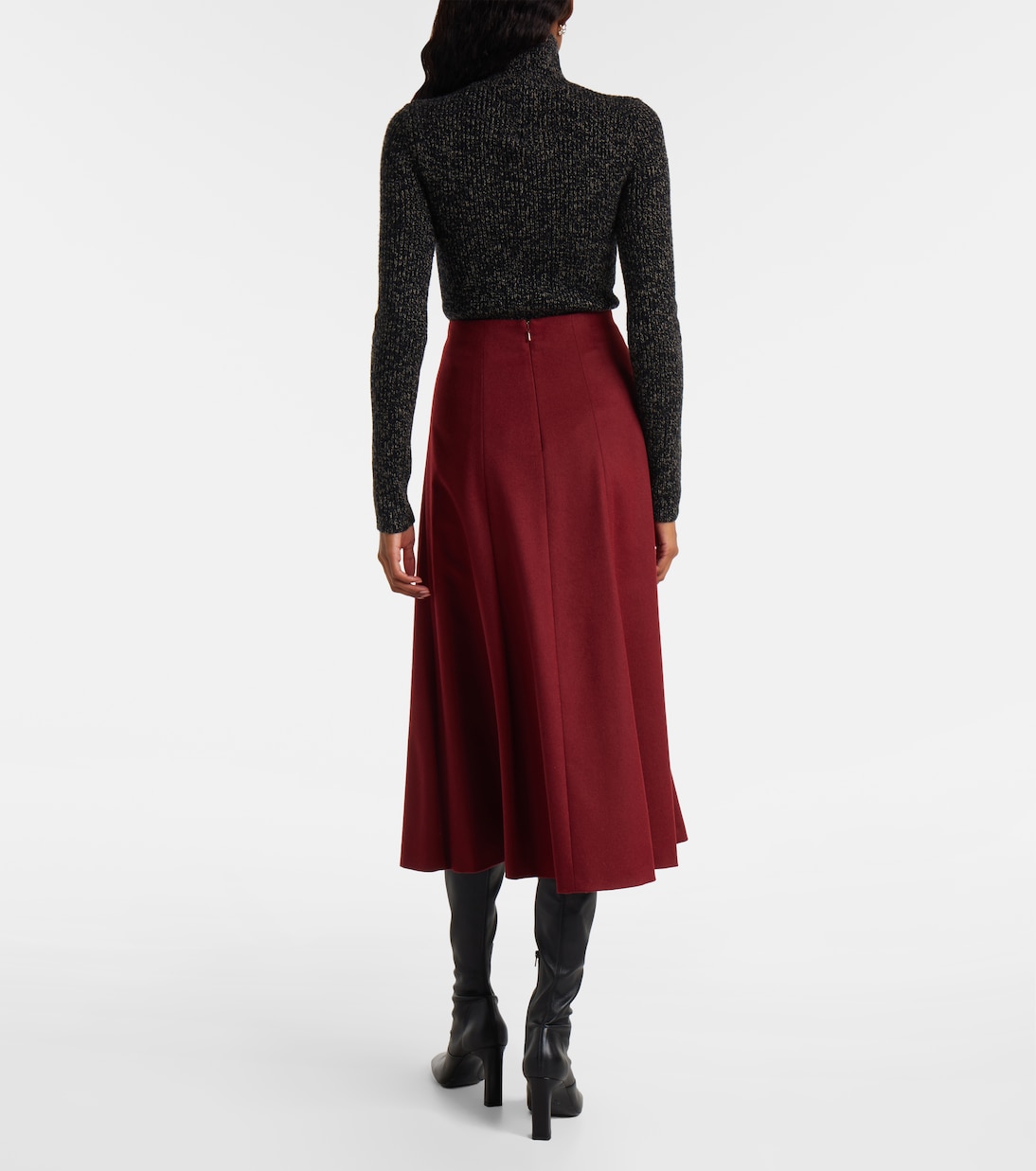 Geneve flared wool midi skirt  | Max Mara