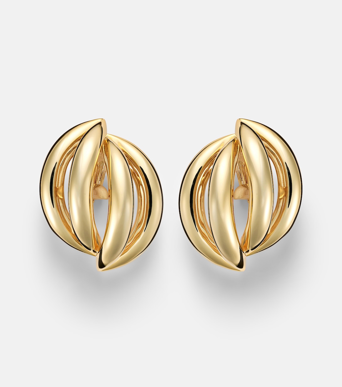 Clip-Ohrringe Abstract Line, 10kt vergoldet | Jennifer Fisher