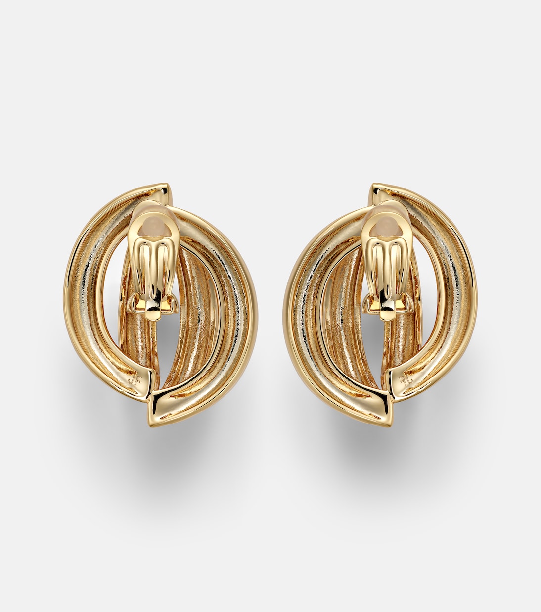 Clip-Ohrringe Abstract Line, 10kt vergoldet | Jennifer Fisher