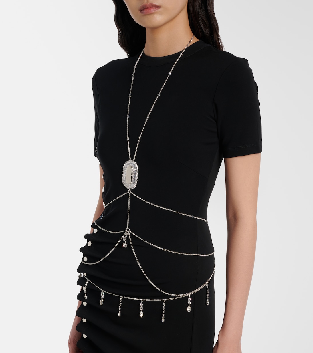 Crystal-embellished body chain | Rabanne
