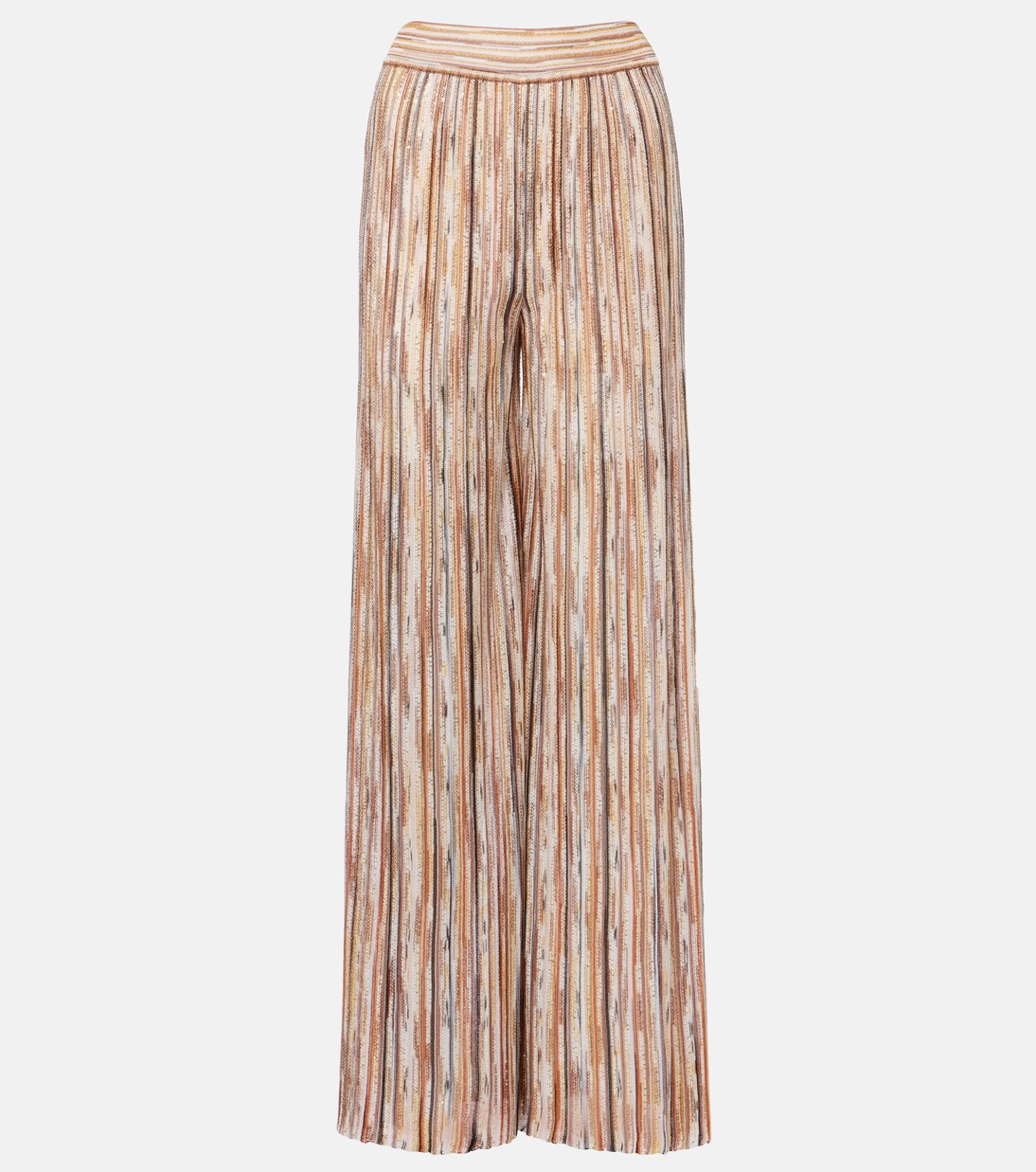 Pantalones anchos de lamé en zigzag | Missoni
