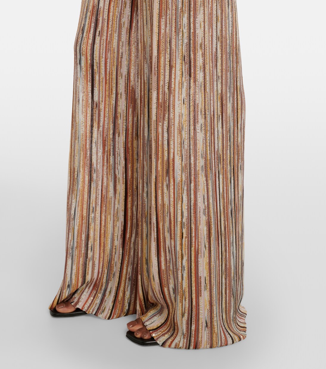 Pantalones anchos de lamé en zigzag | Missoni