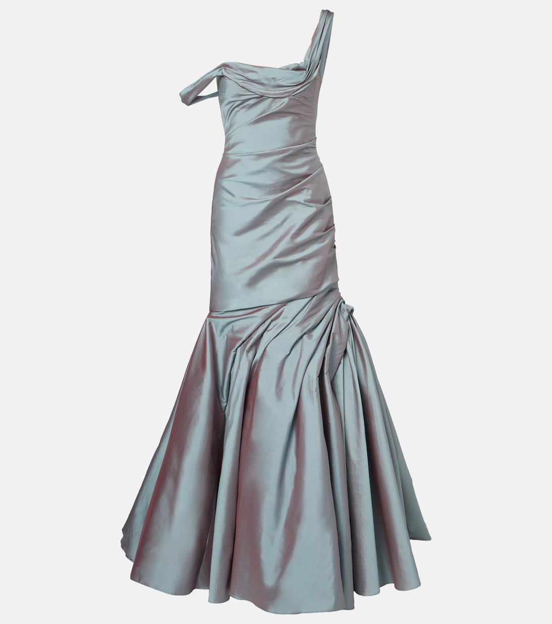 Asymmetric ruched gown | Marmar Halim