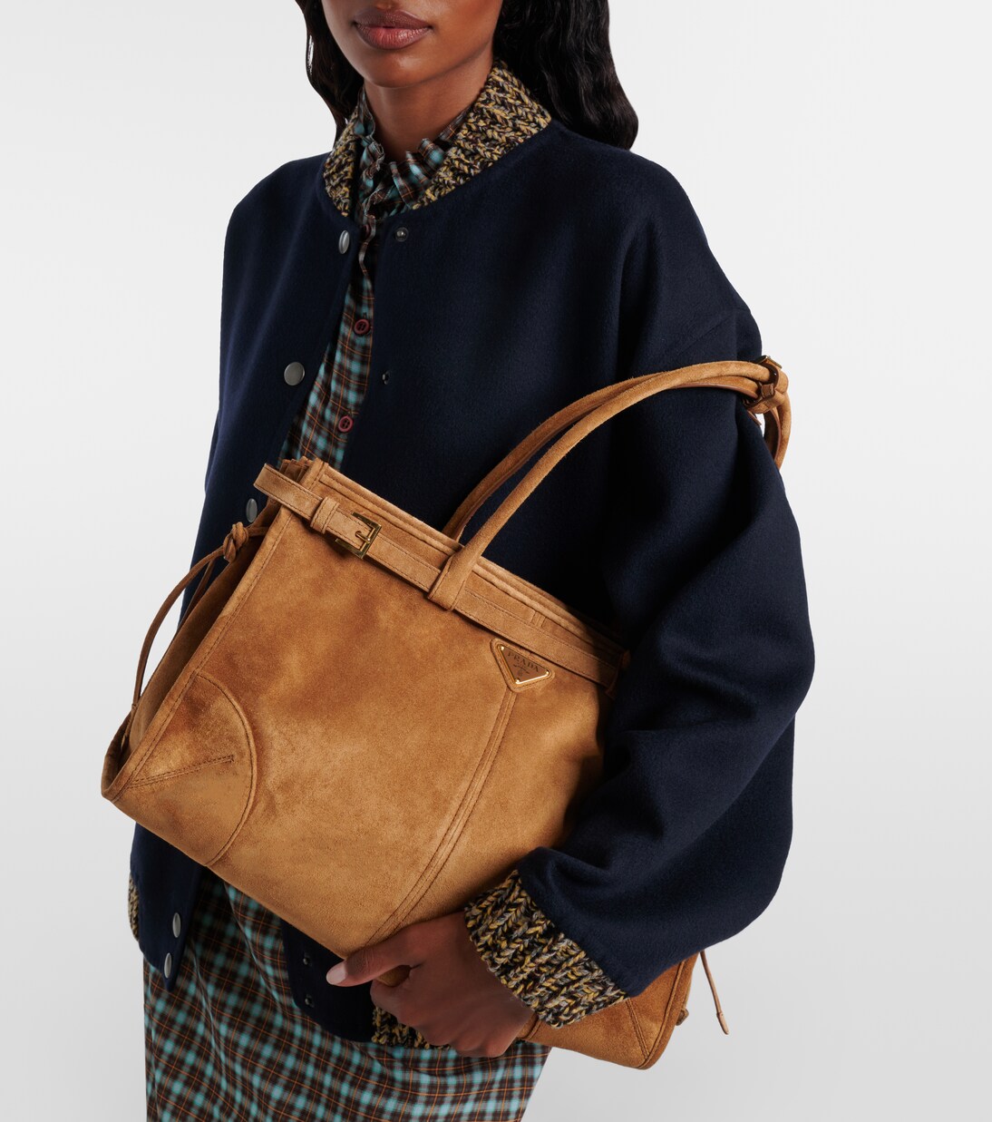 Prada Bonnie Large suede tote bag | Prada