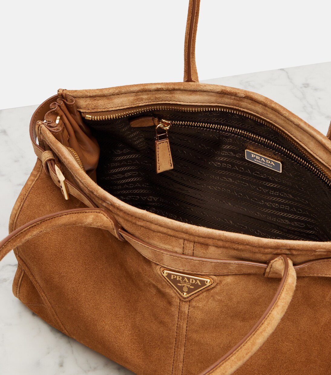 Prada Bonnie Large suede tote bag | Prada