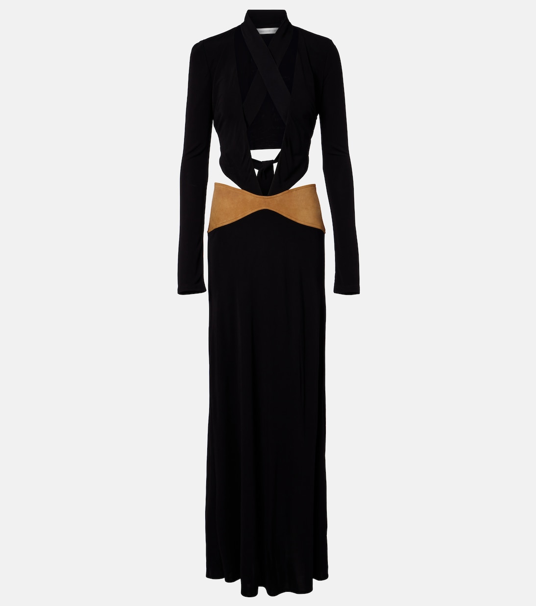 Robe Contour aus Jersey mit Veloursleder | Christopher Esber
