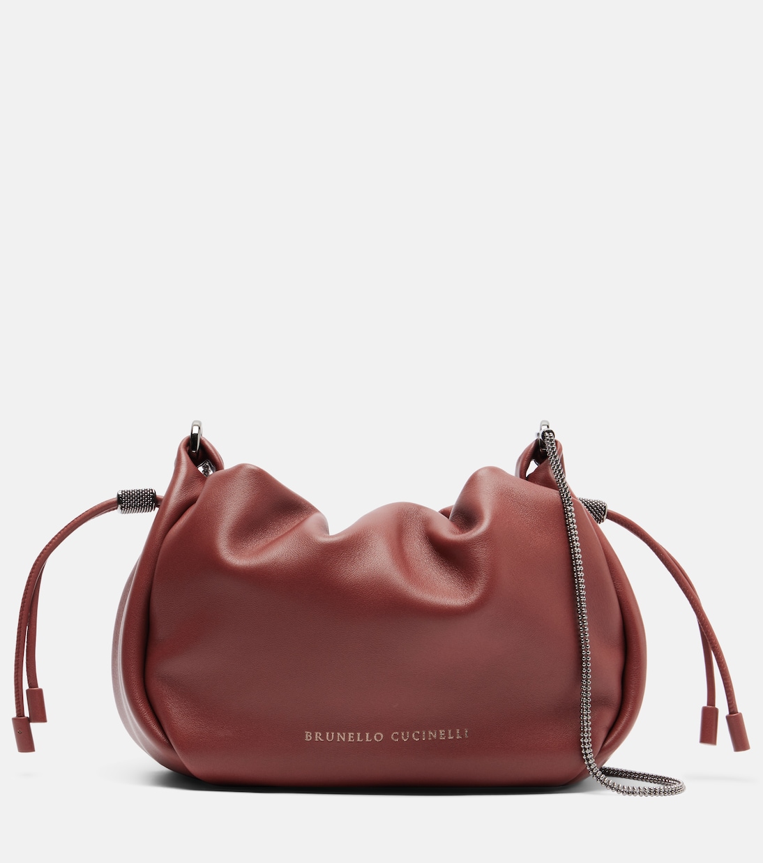 Mellow Mini leather crossbody bag | Brunello Cucinelli