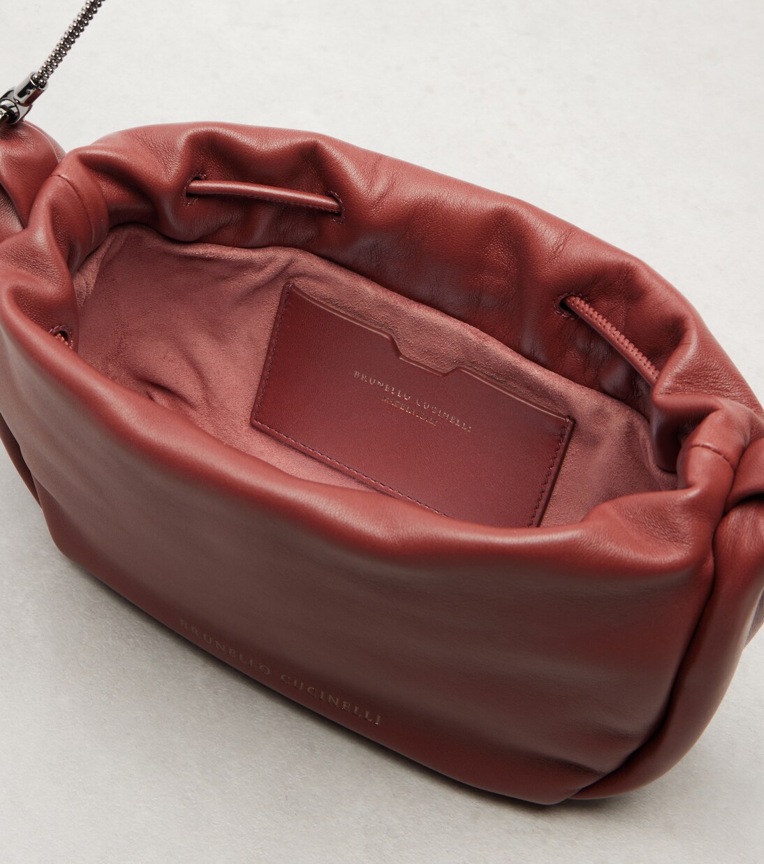 Mellow Mini leather crossbody bag | Brunello Cucinelli