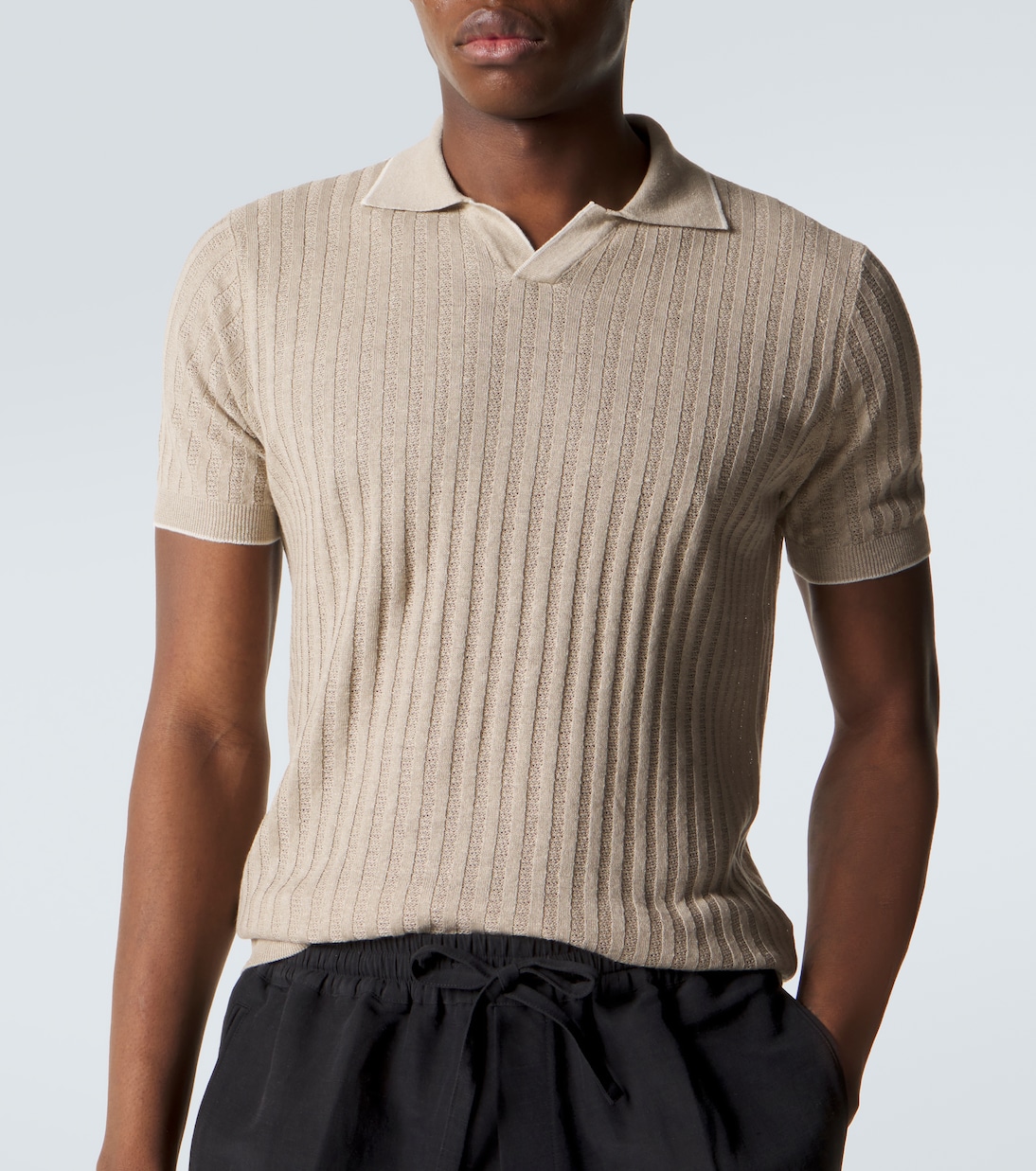 Soul linen and cotton polo shirt | Fedeli