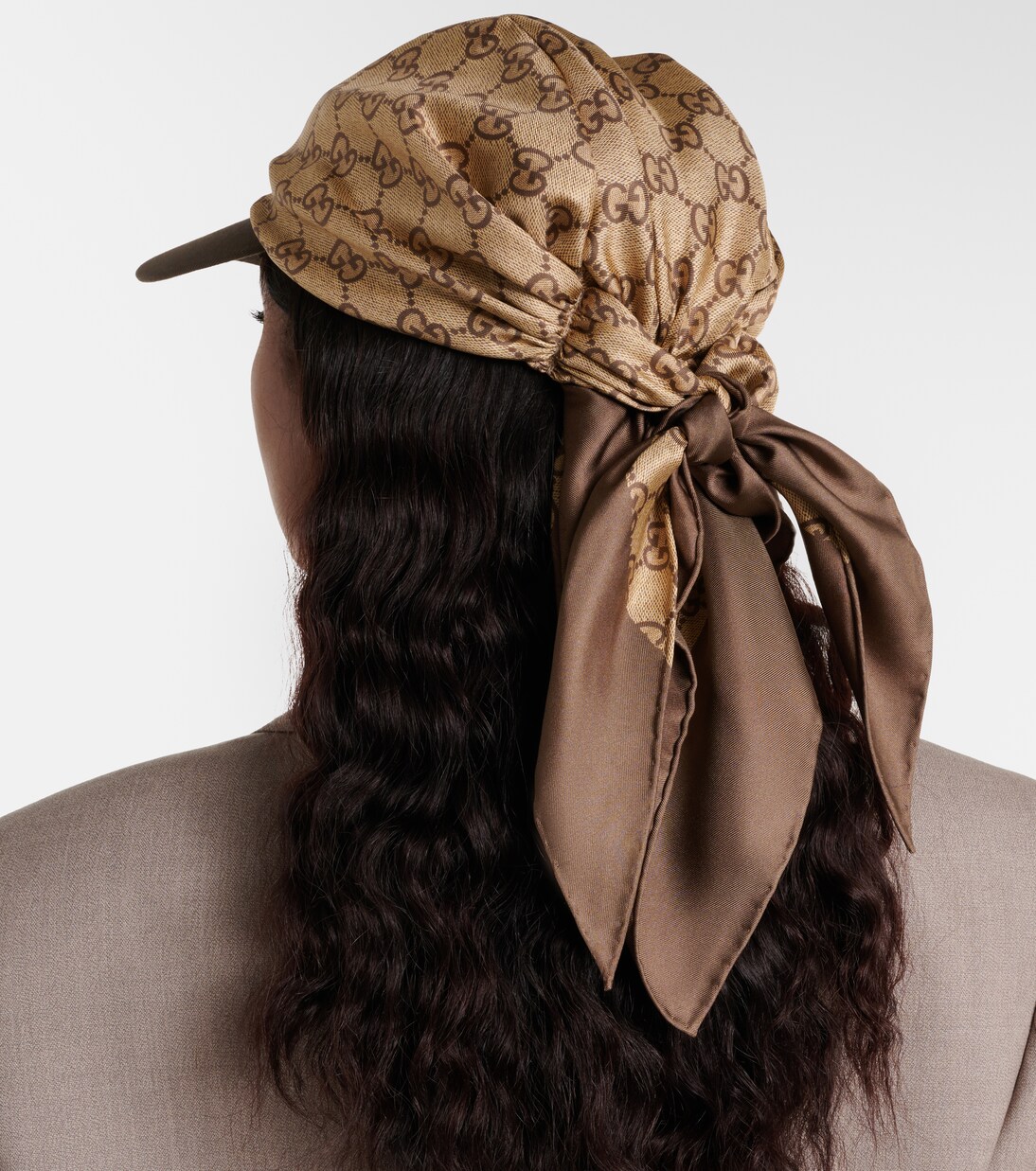 Cappello da baseball in twill di seta GG | Gucci