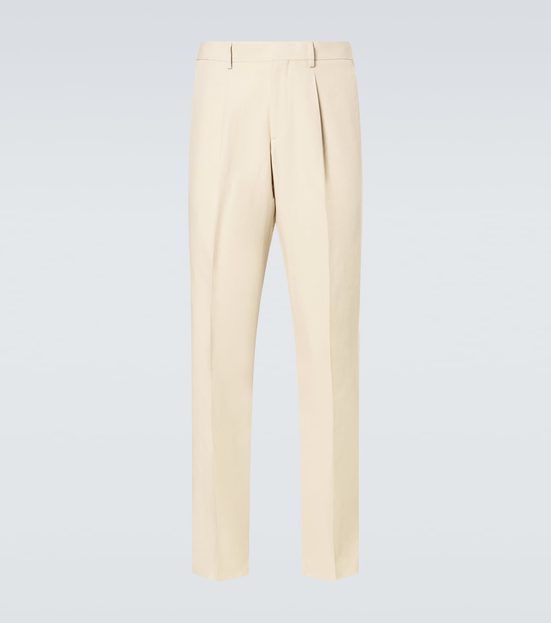 Gerade Hose aus Leinen, Baumwolle und Seide | Lardini