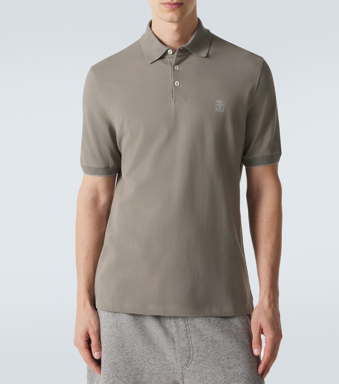 Polohemd aus Baumwoll-Piqué | Brunello Cucinelli